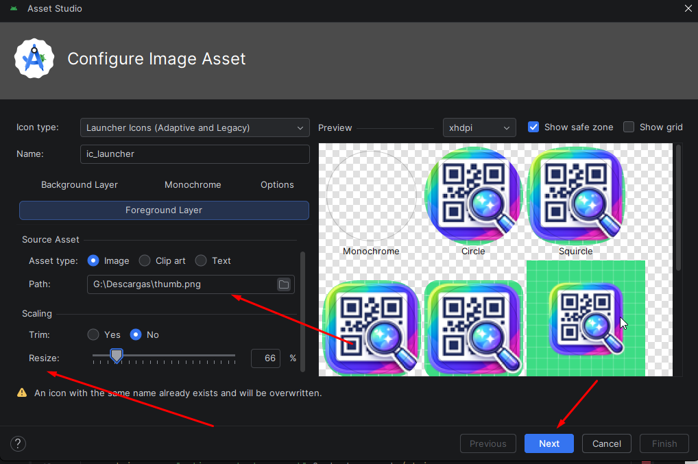 Image Asset final step reference